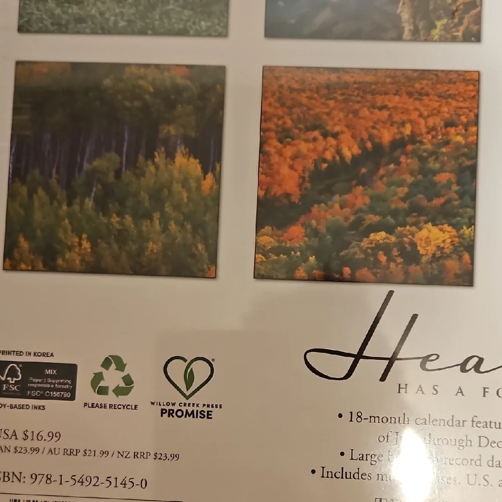 2026 Heaven Has a Forest 18-Month Wall Calendar